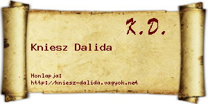 Kniesz Dalida névjegykártya